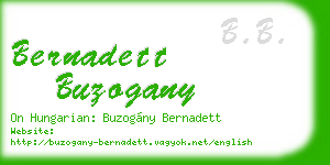 bernadett buzogany business card